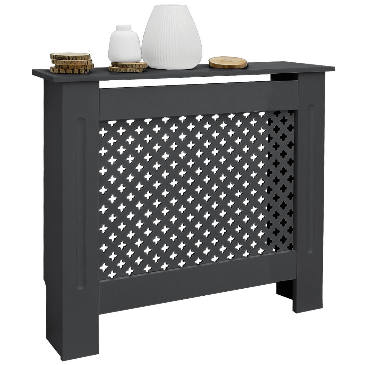 OBLOŽENÍ RADIÁTORU s voštinovým vzorem 78 x 19 x 82 cm antracit - antracitová, kompozitní dřevo (19/78/82cm) - ML-DESIGN
