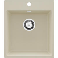 SPÜLBECKEN Riga, 2-er set Beige 43/50 cm 1 Becken + Ablauf-Set ab 45er Unterschrank - Chromfarben/Beige, Kunststoff (43/20/50cm) - Primagran