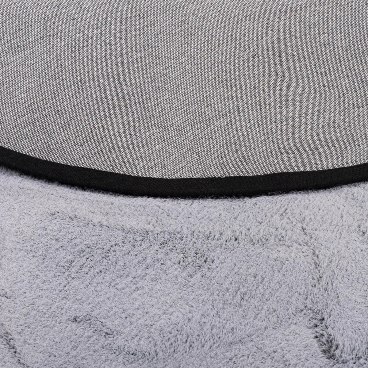 FELLTEPPICH LUXUS SUPER SOFT PLUSH RUND - Blaugrau, Textil (80/80cm) - Pergamon