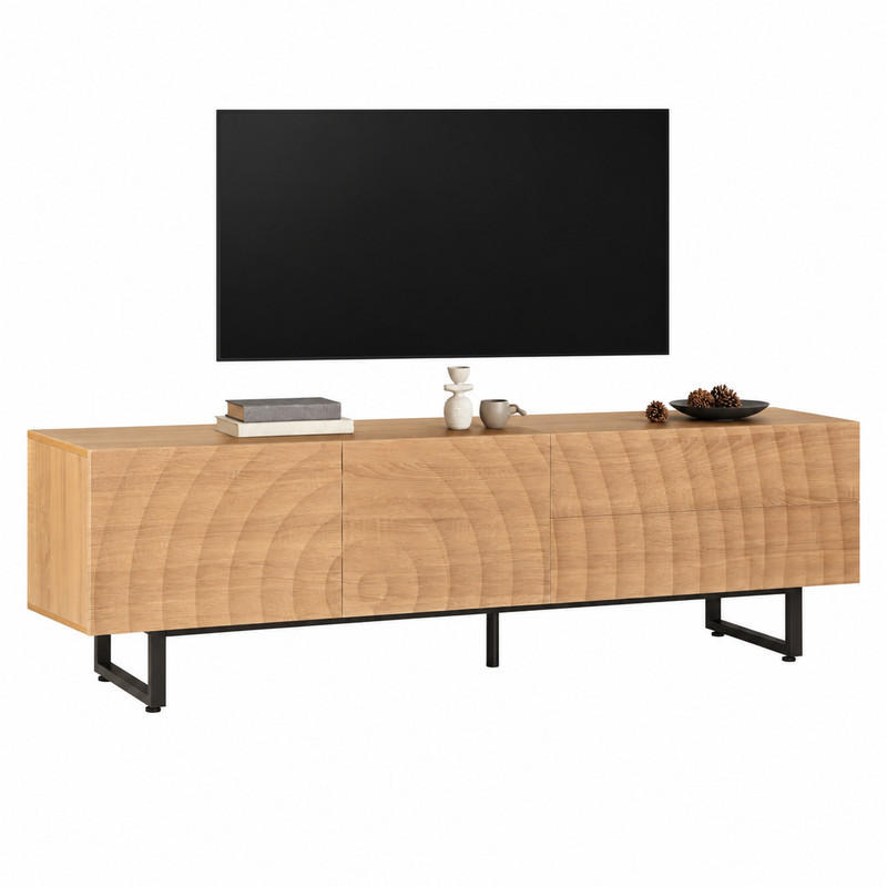 Beauniv Tv-Schrank Braun 38x51.5x180 cm