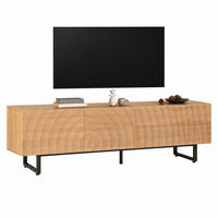 TV-SCHRANK mit Kabeldurchführung 180 x 38 x 51,5 cm Holzoptik Natural - Braun, Holzwerkstoff (38/51.5/180cm) - Beauniv