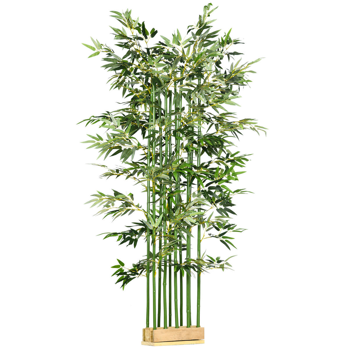 KÜNSTLICHER BAMBUS 180 cm, Grün - Grün, Kunststoff (180cm) - HOMCOM