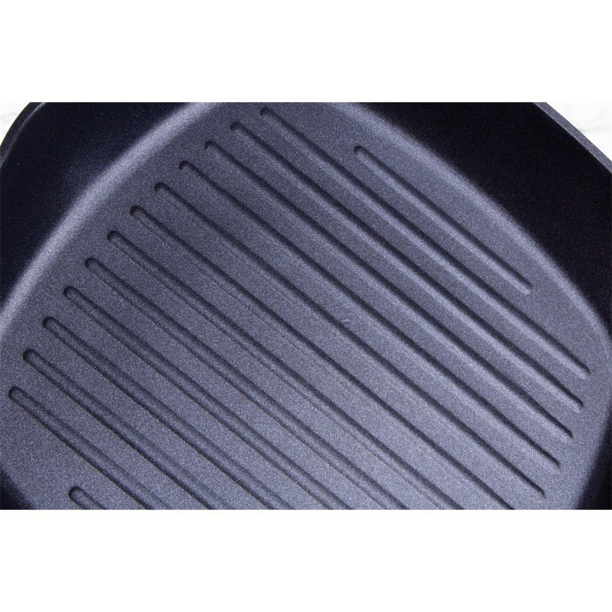 GRILLPFANNE Schwarz 28/28/4.1 cm BH7092 - Schwarz, Kunststoff (28cm) - Berlinger Haus