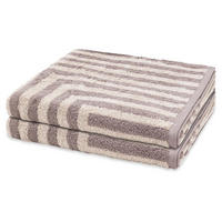 DUSCHTUCH Grafik 2er-Set - Beige, Textil (70/140cm) - Ross