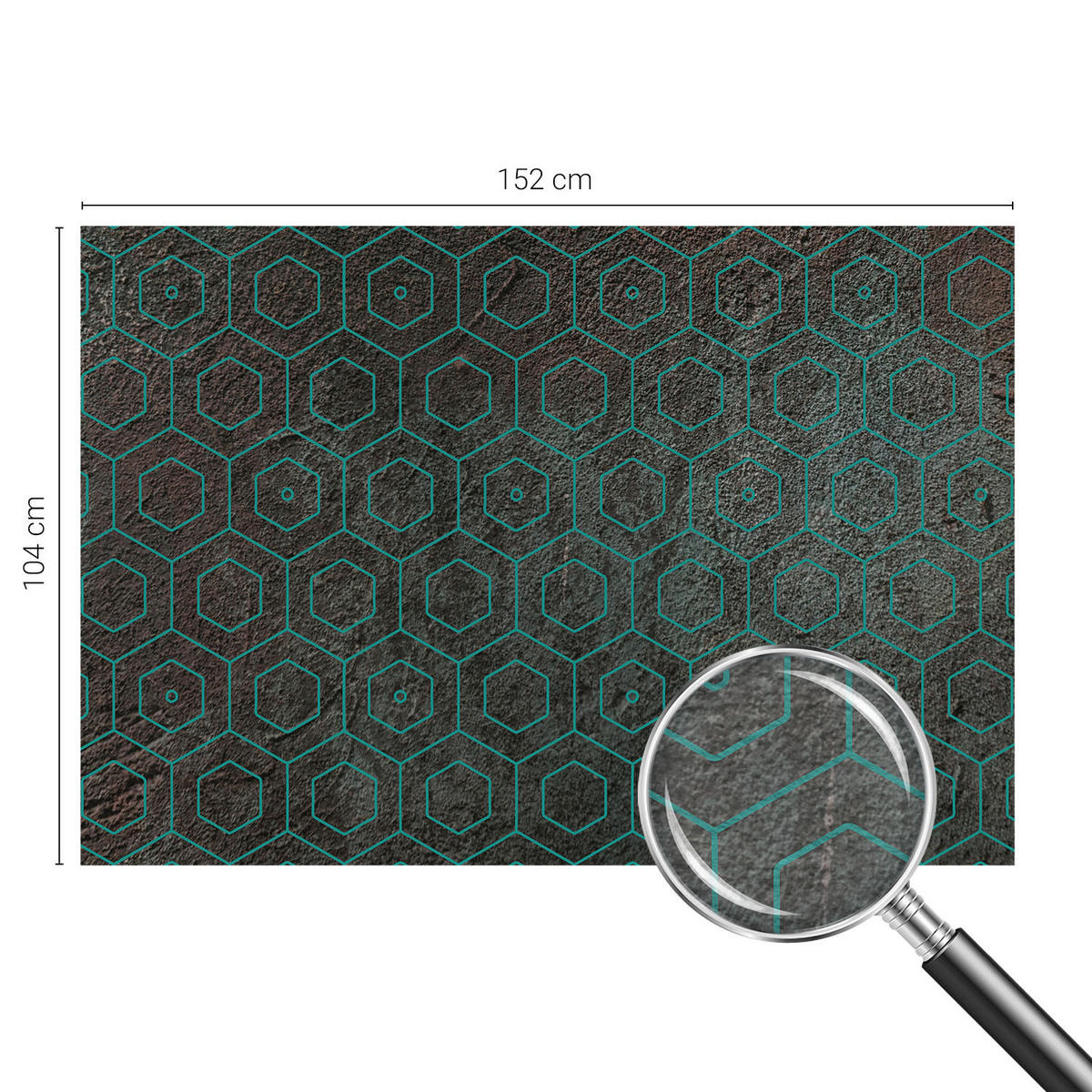 FOTOTAPETE 152x104 cm - Geometrisches Muster - Braun, Textil (152/104cm) - Wallfluent