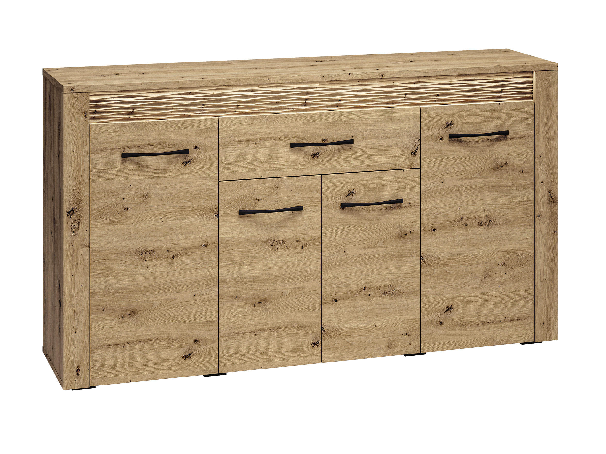 SIDEBOARD Artis Artisan Eiche, 165 / 40 / 94cm - Eiche Artisan/Braun, Holz/Holzwerkstoff (165/94/40cm) - Feldmann-Wohnen