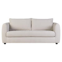 SCHLAFSOFA 3-Sitzer Samt Sand HARLO - Beige, Textil (101/87/199cm) - Miliboo