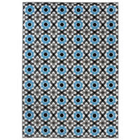 TEPPICH MAYA Blau Floral Mosaik Geometrisch 300/400 cm - Blau, Textil (300/400cm) - Tapiso