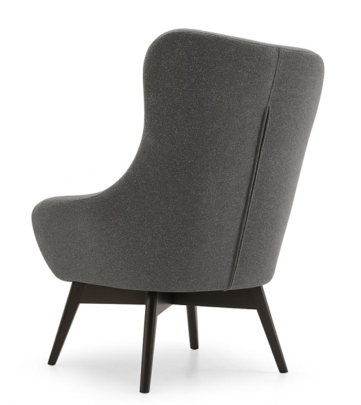 SESSEL Grau LISA CARO Auf Holzbeinen - Grau, Textil (88/108/88cm) - Sepro Meble