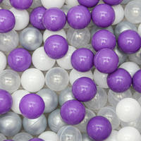 BÄLLEBAD-BÄLLE 200 Stück, Lila/Grau/Weiß/Transparent, 5.5 cm - Lila, Kunststoff (5.5/5.5/5.5cm) - Littletom