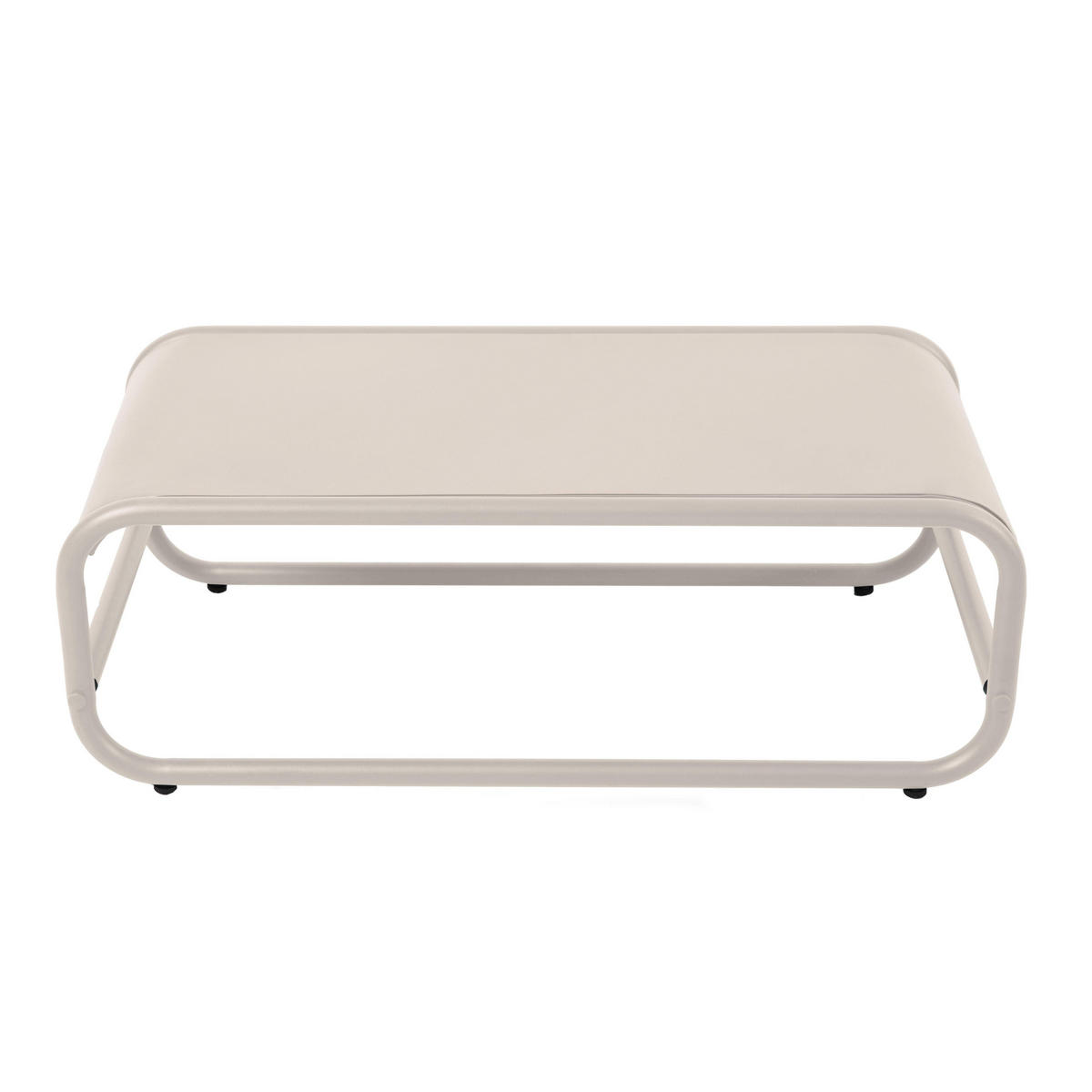 BEISTELLTISCH, beige - Beige, Metall (85/40/30cm) - Oviala