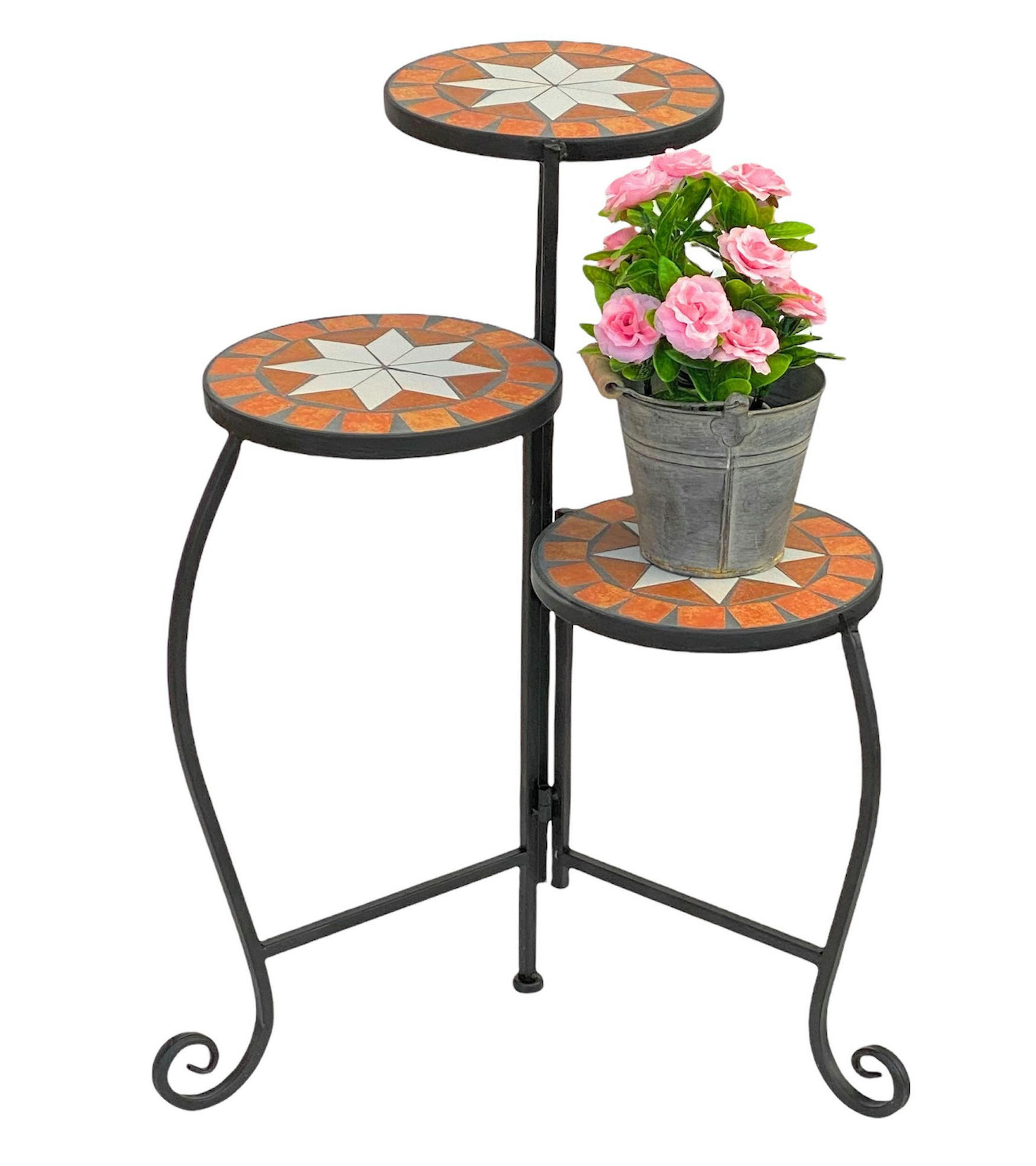 DanDiBo Blumentreppe Schwarz 45x55x45 cm