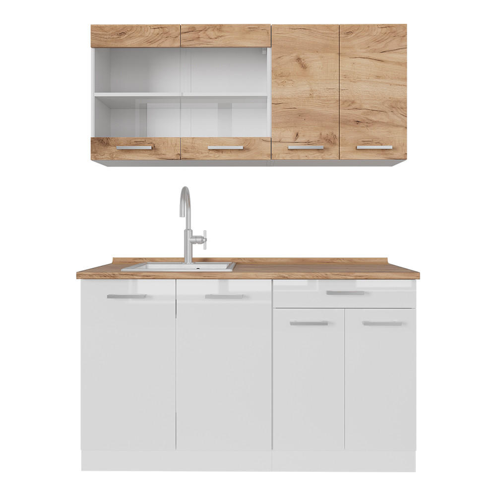 Honigeiche/Weiß, Holzwerkstoff (140/81.6/60cm) - Vicco