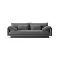SOFA Torino aus strukturiertem Stoff dunkelgrau 3 Sitzplätze - Dunkelgrau, Textil (103/83/220cm) - Micadoni