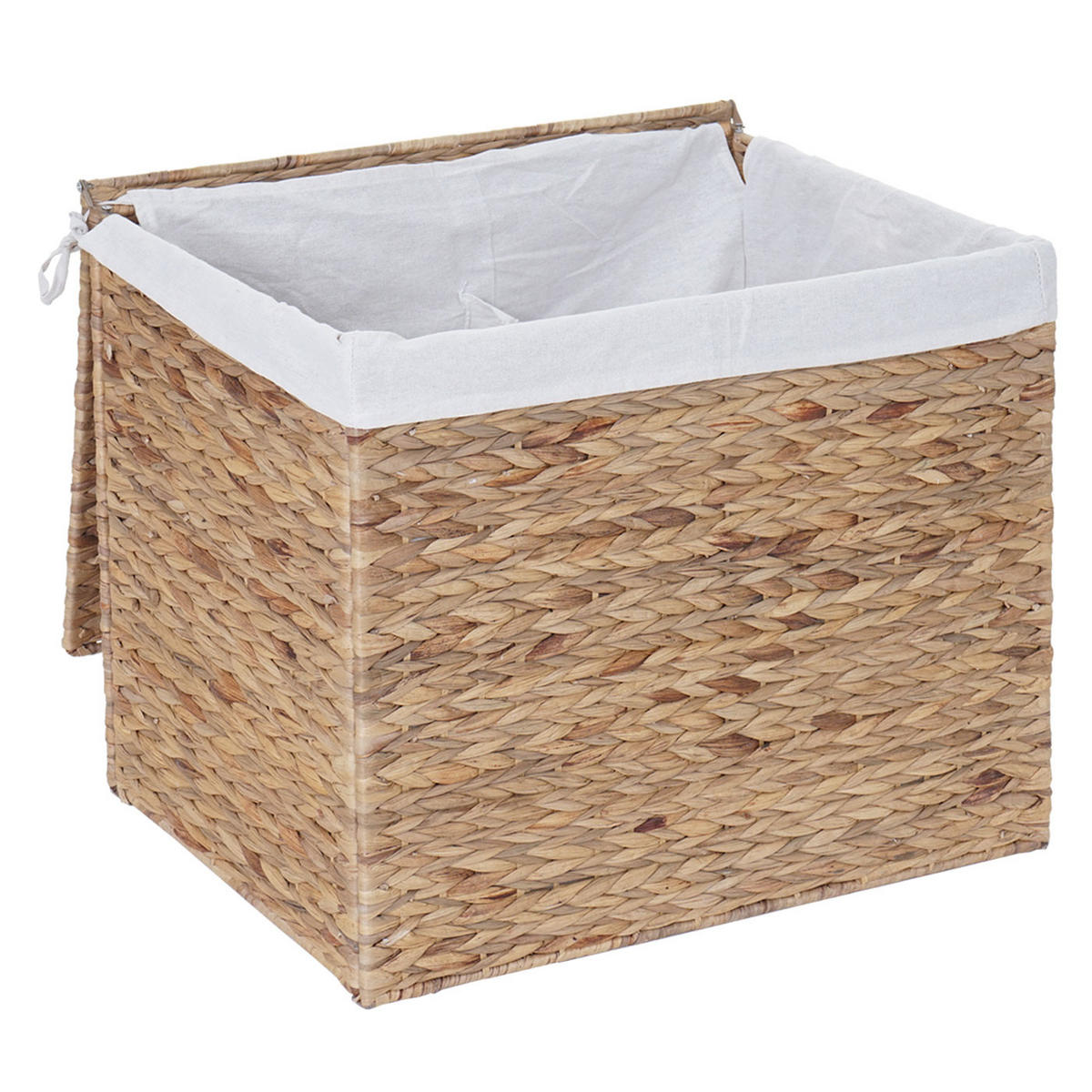 KOŠ NA PRÁDLO Dekor buk, biela farba - farba buka/biela, prírodné materiály (60/50/43cm) - MCW