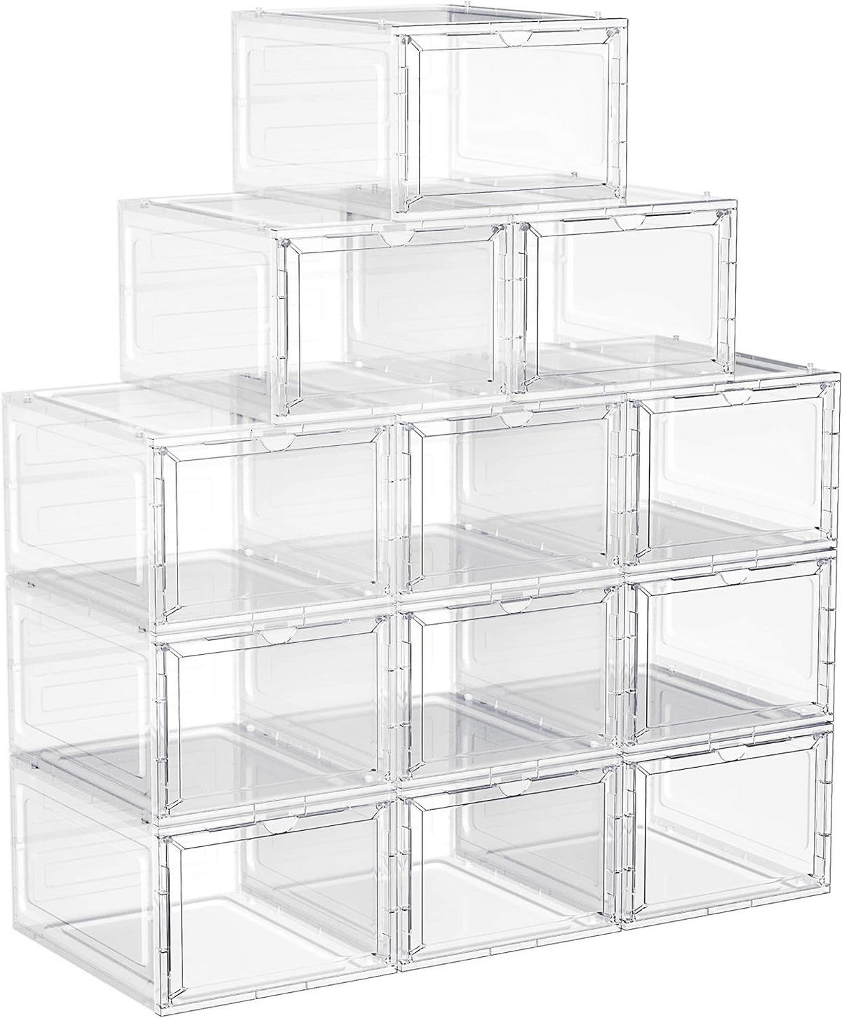 SCHUHBOX SCHUHORGANIZER 12ER-SET - Transparent, Kunststoff (33/25.5cm) - Hansiro