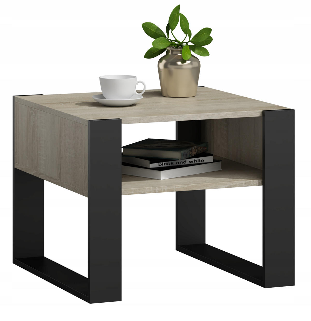COUCHTISCH KAJA Sonoma Eiche 60/53,6/50 cm - Sonoma Eiche, Holzwerkstoff (53.6/60/50cm) - Matkam Möbel