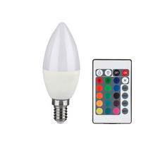 LED LEUCHTMITTEL RGB Weiß E14 Fernbedienung - Weiß, Kunststoff (3.6/11cm)