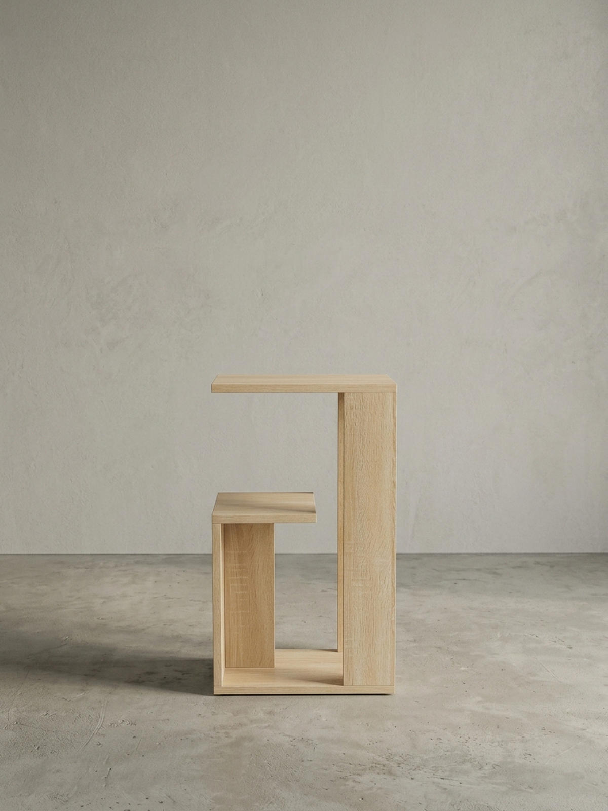 BEISTELLTISCH Holz 3 Ablagen Melaminbeschichtung BRENTA, Beige 35x30x61 cm - Beige, Holz (30/35/61cm) - KADIMA DESIGN