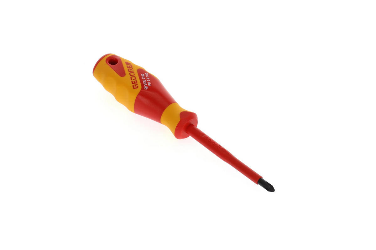 VDE 2160 PH 2 VDE-SCHRAUBENDREHER KREUZSCHLITZ PH 2 - Multicolor, Kunststoff/Metall (11/24cm) - Gedore