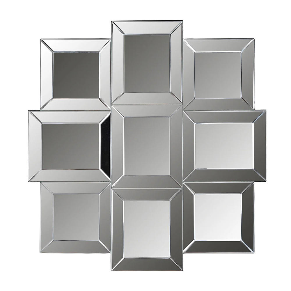 WANDSPIEGEL Xeon 100 x 105 cm, Silber - Silberfarben, Glas/Metall (100/105/4cm) - Richmond