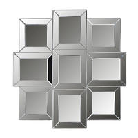 WANDSPIEGEL Xeon 100 x 105 cm, Silber - Silberfarben, Glas/Metall (100/105/4cm) - Richmond