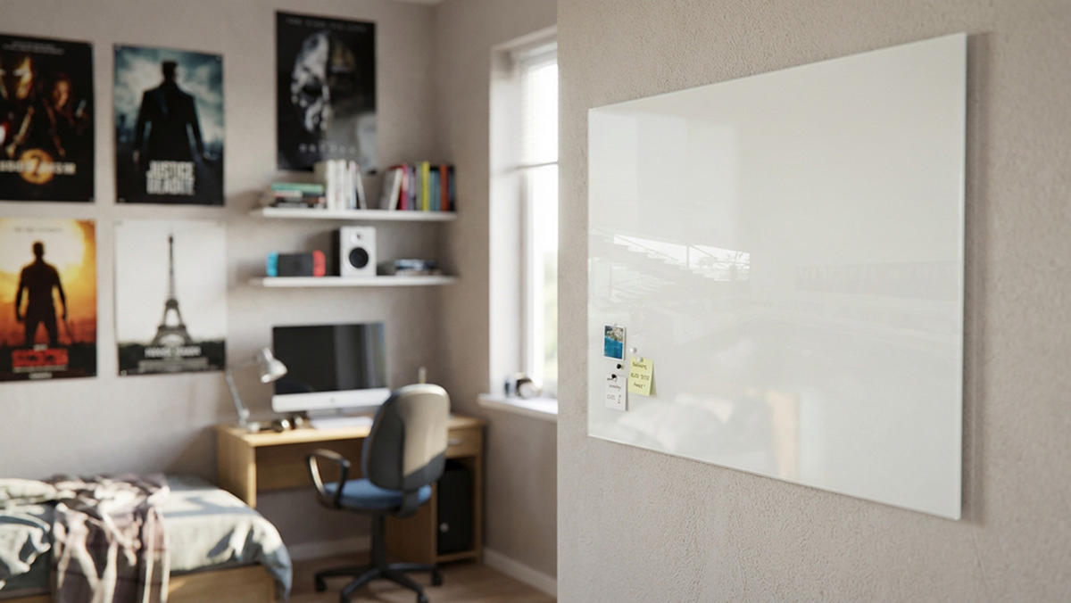 GLASBOARD Weiß 120x90cm - Weiß, Glas (120/90/0.7cm) - ALLboards
