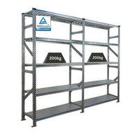 FACHBODENREGAL Proximo Stecksystem 200x240x50cm 5 Ebenen Fachlast 200 kg Beidseitig nutzbar Verzinkt - Silberfarben, Metall (240/200/50cm) - PROREGAL