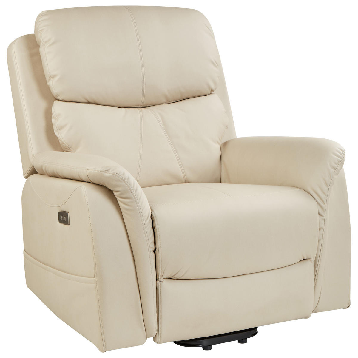ELEKTRISCHER FERNSEHSESSEL mit Massagefunktion Stoff Hellbeige Glorie - Beige, Textil (85/82/85cm) - Beliani