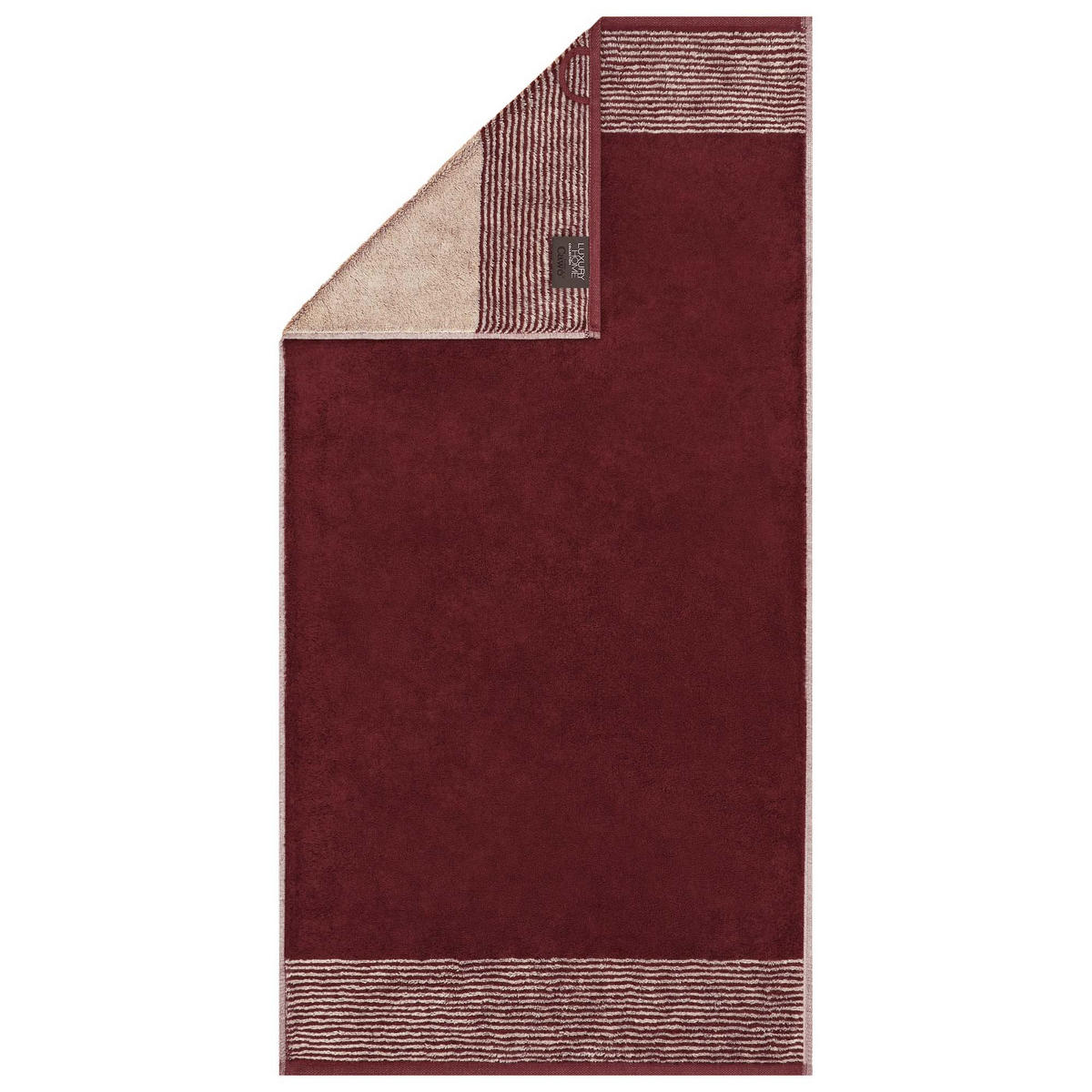 HANDTUCH in Bordeaux 50 x 100 cm - Bordeaux, Naturmaterialien (100/50cm) - Cawoe