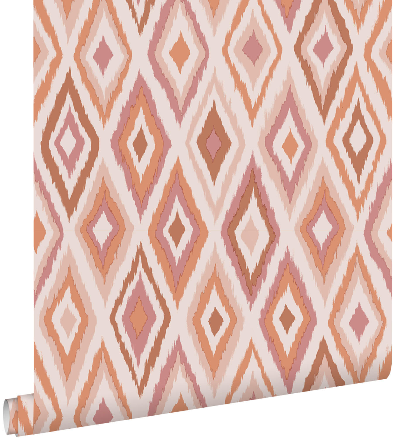 TAPETE Karomuster 50 x 900 cm - Terracotta, Papier (50/900cm) - ESTAhome
