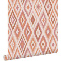 TAPETE Karomuster 50 x 900 cm - Terracotta, Papier (50/900cm) - ESTAhome