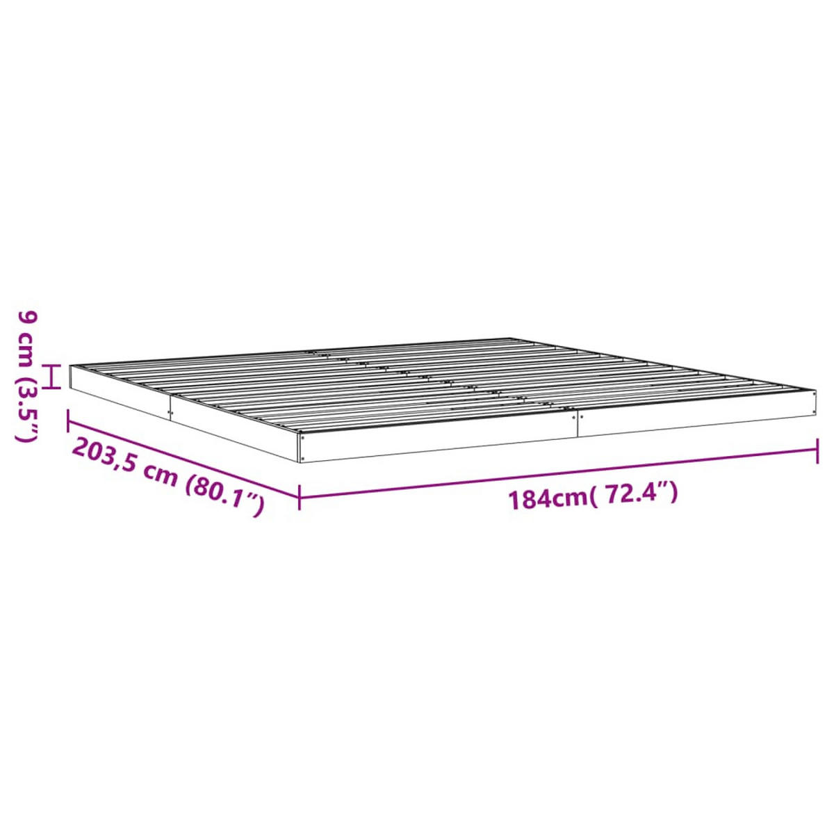 MASSIVHOLZBETT Wachsbraun 180/200 Cm Kiefer - Braun, Holz (180/200cm) - vidaXL