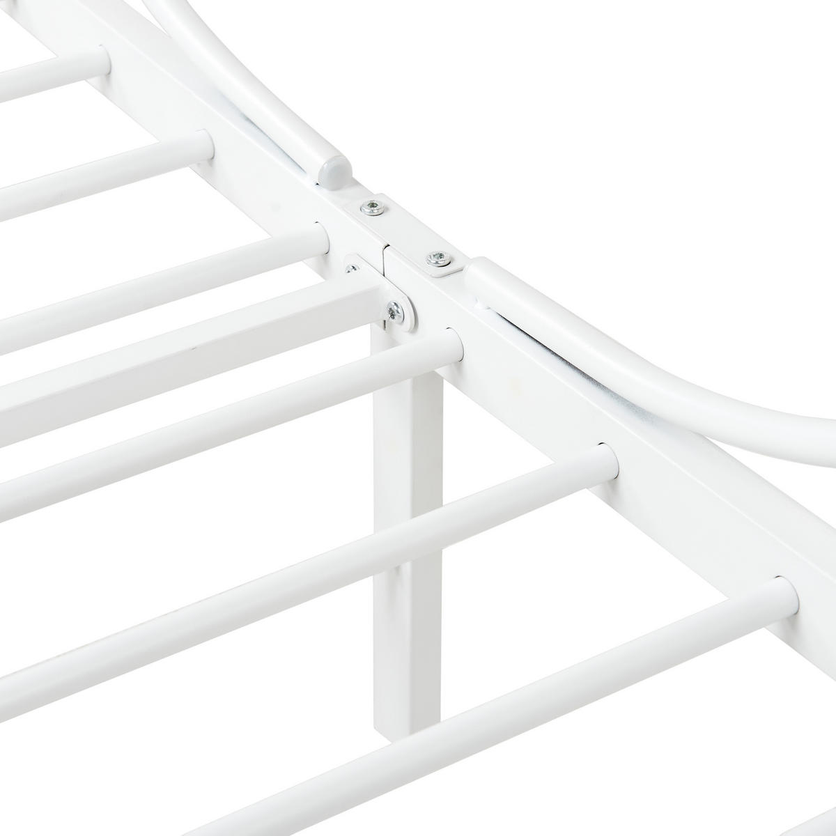 HIMMELBETT 90x200 cm Weiß Sormery - Weiß, Metall (90/200cm) - Beliani