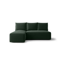 ECKSOFA mit Schlaffunktion SAVIO MINI Poso 14 Links - Dunkelgrün, Textil (200/140cm) - Bedante