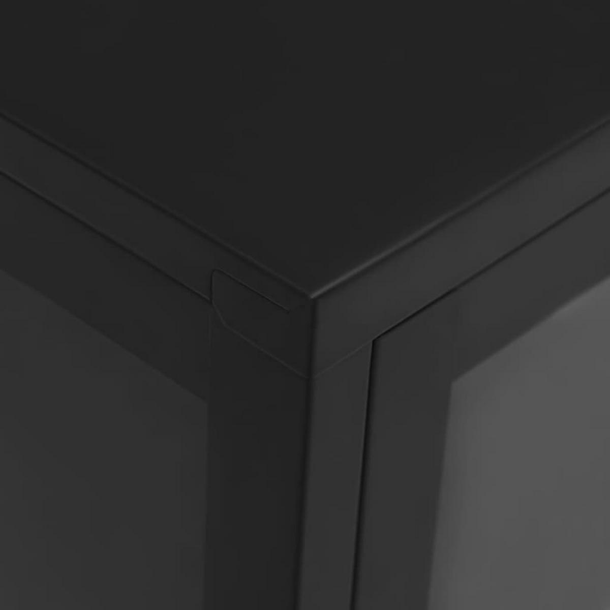 SIDEBOARD Schwarz 70/35/70 Cm Stahl Und Glas - Schwarz, Metall (105/70/35cm) - vidaXL