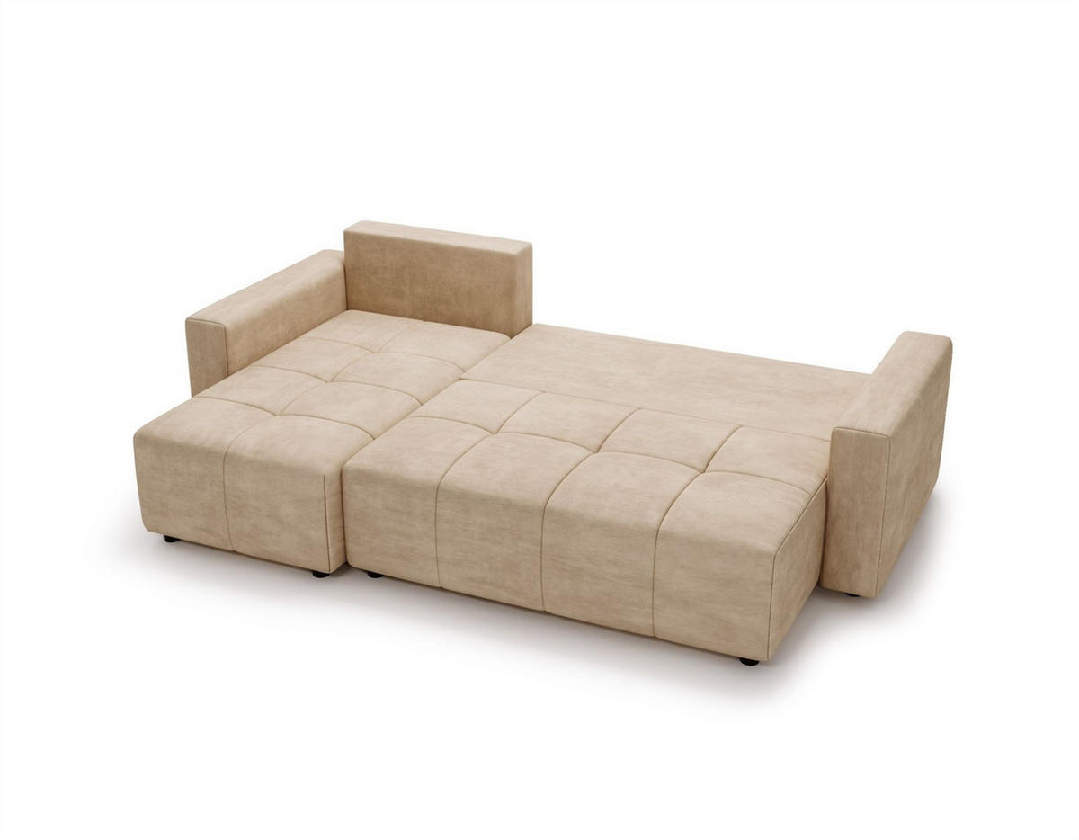 ECKSOFA Noha In Kronos - Grün, Holzwerkstoff/Textil (231/142cm) - Fun Möbel