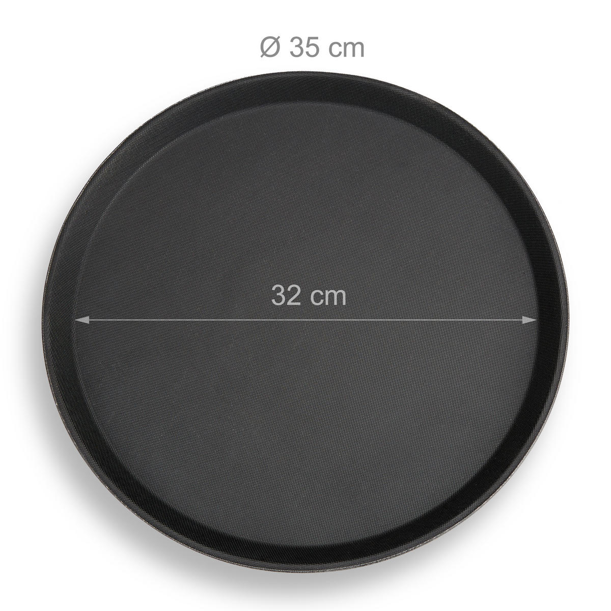 GASTROTABLETT - Schwarz, Kunststoff (35/2/35cm) - Relaxdays