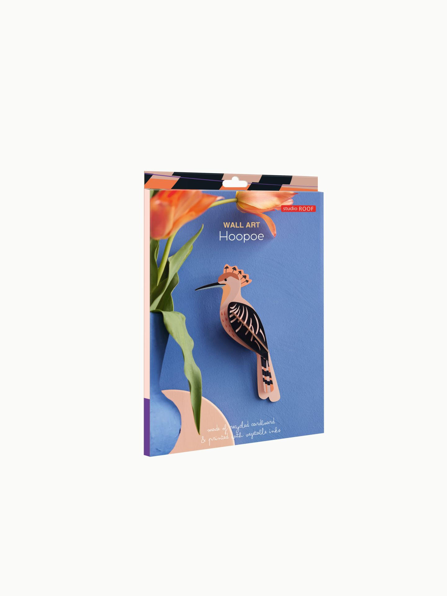 WANDDEKO Wiedehopf 5/8 cm - Multicolor, Wellpappe (5/8/21cm) - KUNSTLOFT