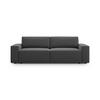 SOFA ausklappbar mit Bettkasten Jodie aus Samt grau 3 Sitzplätze - Grau, Textil (107/86/247cm) - Micadoni