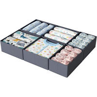 SCHUBLADEN Organizer 6er Set Grau für PAX Schrank 75x58 cm - Multicolor, Textil (24/11/26cm)
