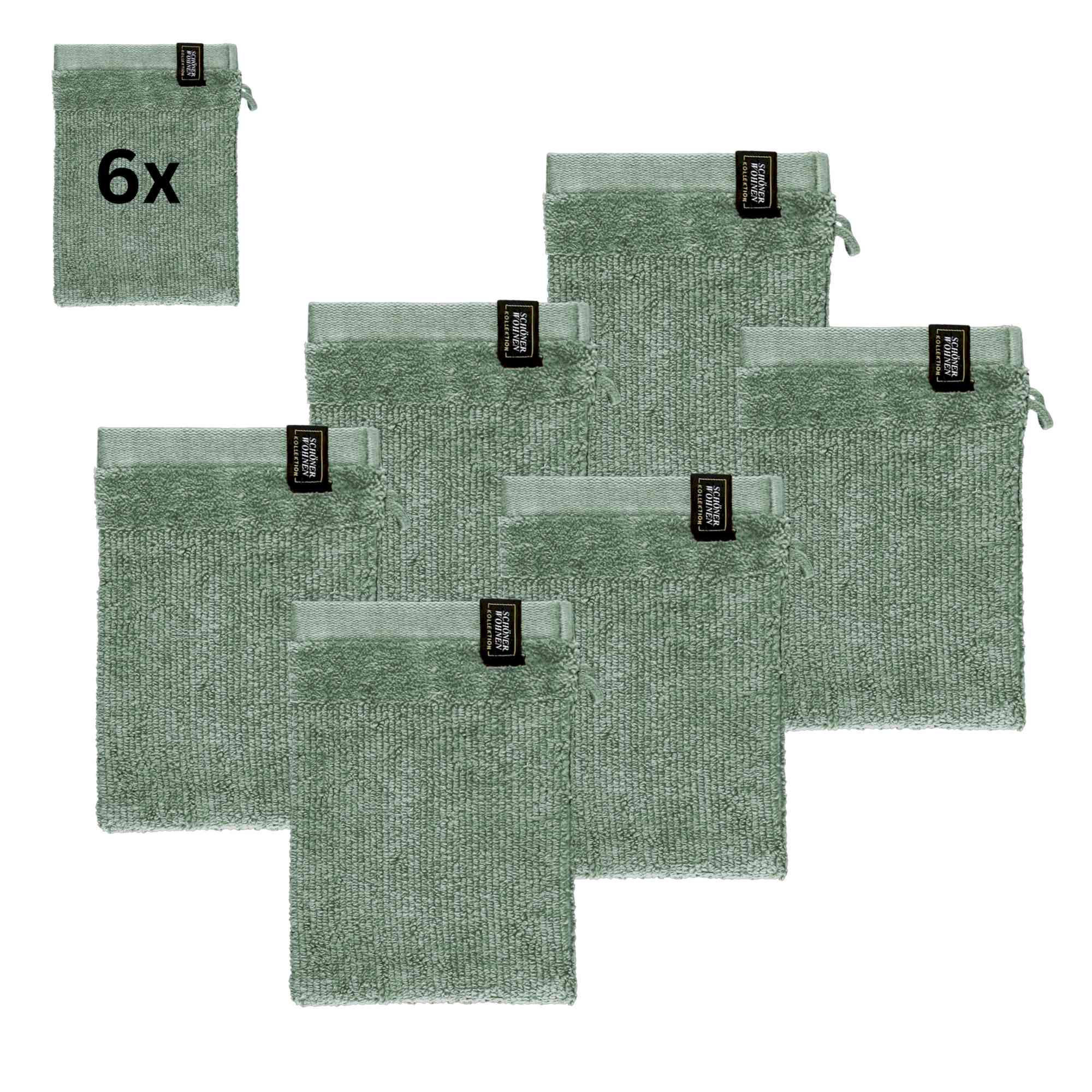 WASCHHANDSCHUH SENSE-6 - Grün, Textil (16/21cm) - Schöner Wohnen