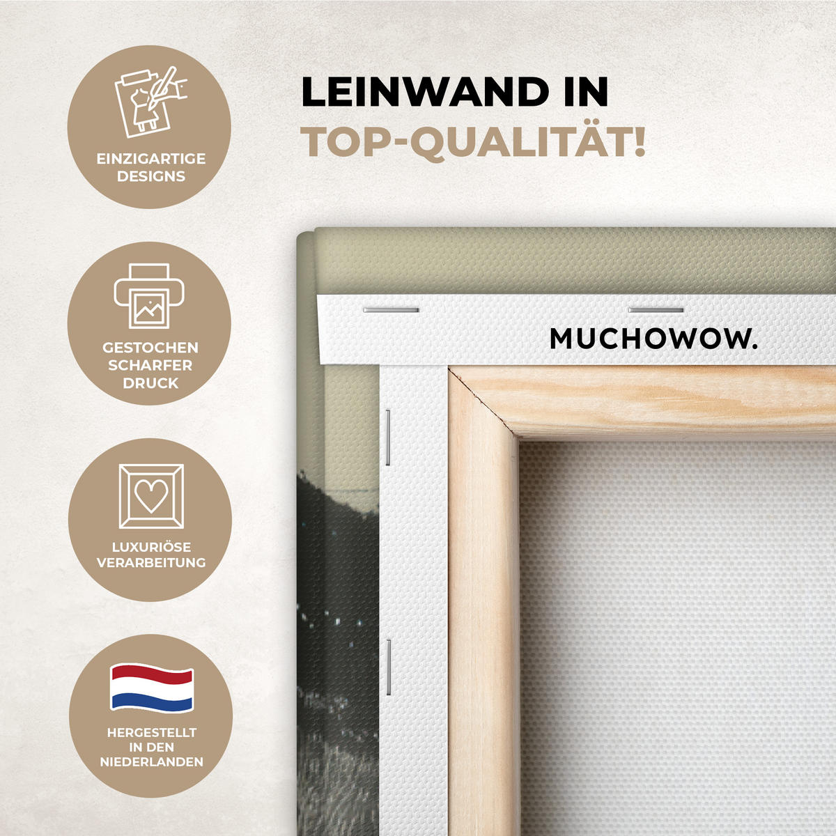 LEINWANDBILD Frau - Katze - Blumen - Tasse - Retro Deko Groß 90x140 cm - Magenta, Textil (90/140cm) - MuchoWow