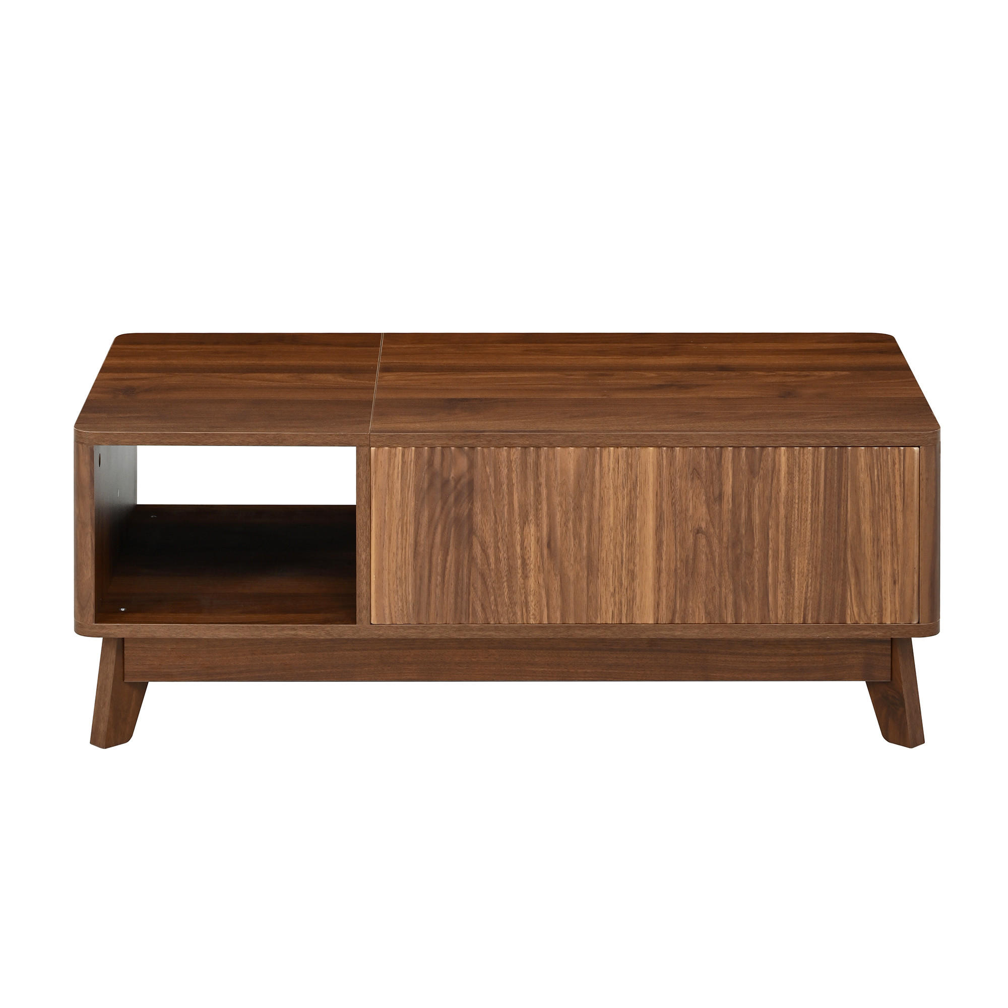 COUCHTISCH Nussbaum 95/48/50 cm mit Hubfunktion - Walnussfarben, Holzwerkstoff (48/95/50cm) - PANGIVO