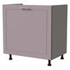 SPÜLENUNTERSCHRANK Bari D1Z/80 Grau / RAL 4009 pastellviolett 80 / 50 / 82cm Blum Teilauszug - Violett/Grau, Holz/Holzwerkstoff (80/82/50cm) - Feldmann-Wohnen