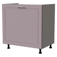 SPÜLENUNTERSCHRANK Bari D1Z/80 Grau / RAL 4009 pastellviolett 80 / 50 / 82cm Blum Teilauszug - Violett/Grau, Holz/Holzwerkstoff (80/82/50cm) - Feldmann-Wohnen