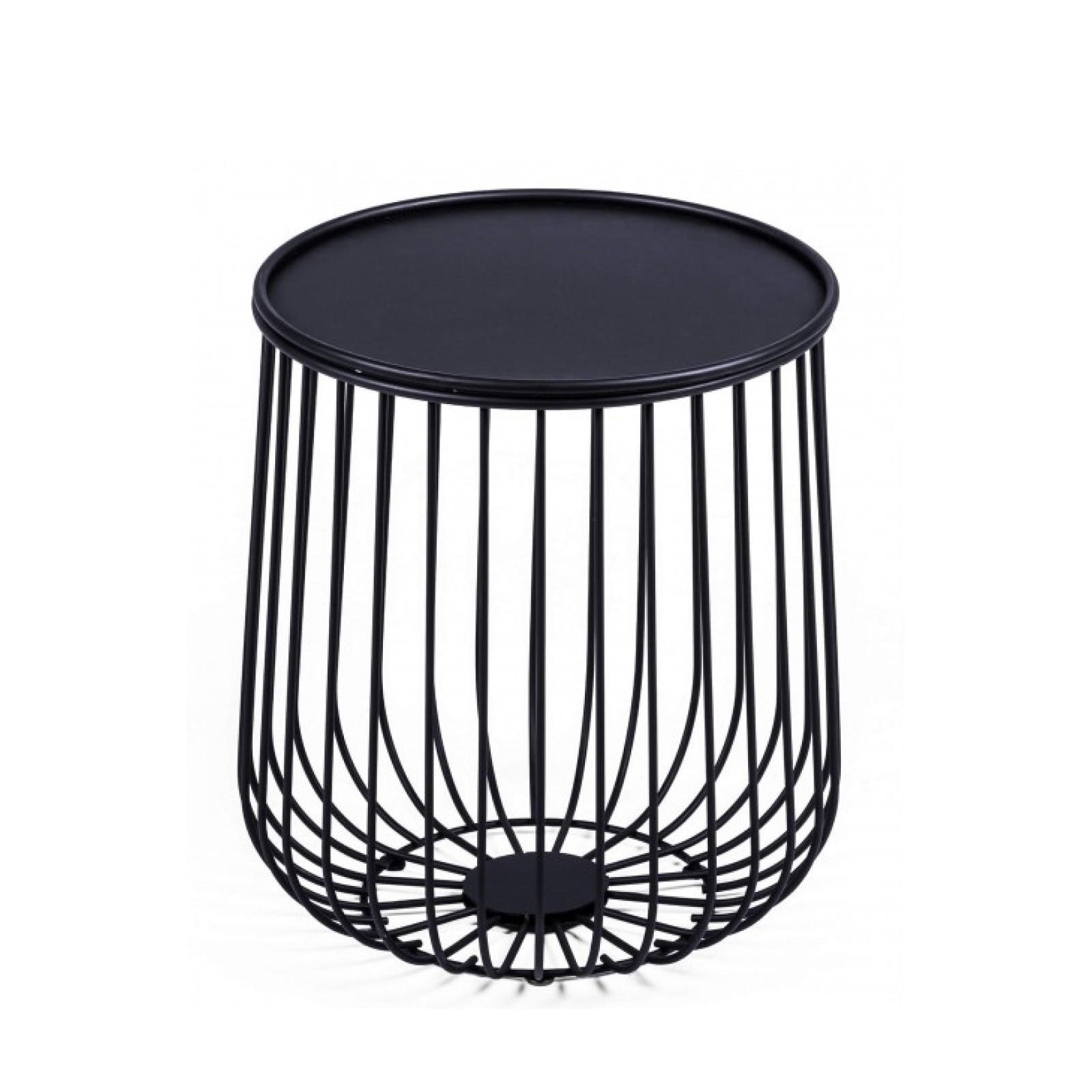 BEISTELLTISCH Rund Schwarz 31/35/41 cm - Schwarz, Metall (31/35/41cm) - Nest Dream