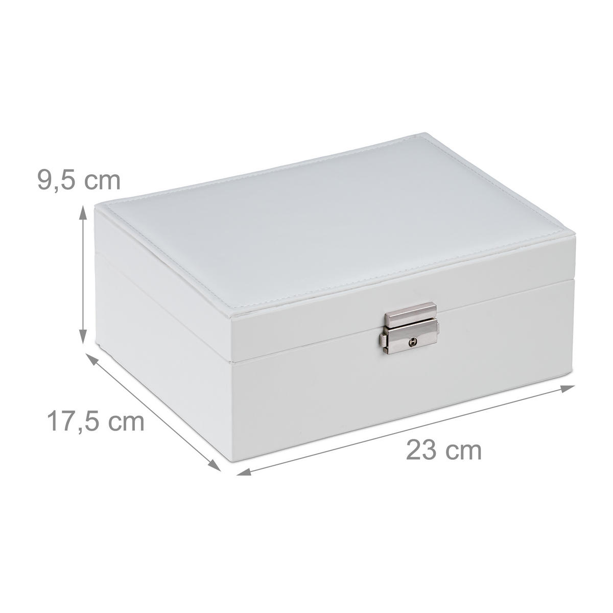 SCHMUCKKASTEN - Multicolor, Holzwerkstoff/Kunststoff (23/9.5/17.5cm) - Relaxdays