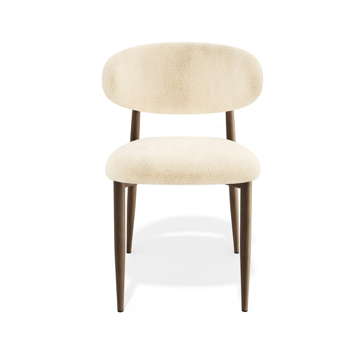 STÜHLE 2er Set LINA Schlingenvelours Creme 52cm - Creme, Textil (52/79/53cm) - Premium Interiors