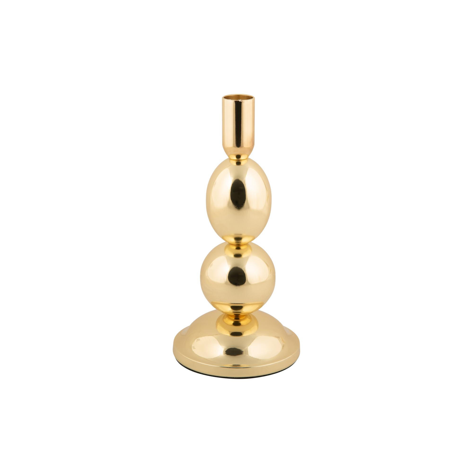 KERZENLEUCHTER Dazzle Medium Gold 10/10/21 cm - Goldfarben, Metall (10/21/10cm) - Present Time